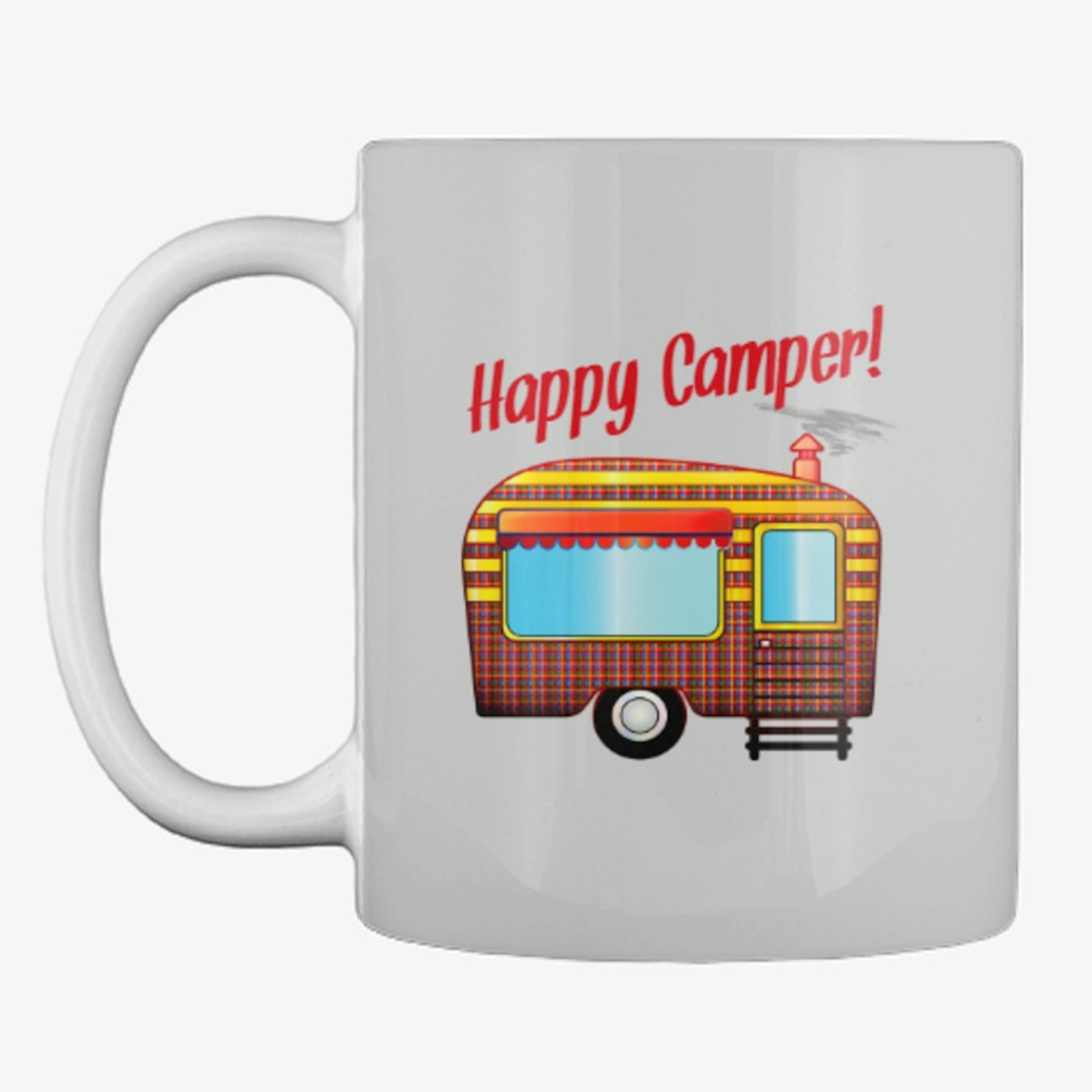 Happy Camper vintage trailer logo mug